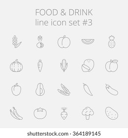 Food and drink icon set.