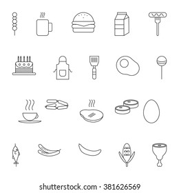 Food and drink icon set.