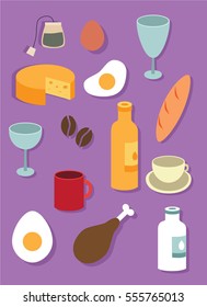 Food and drink icon set