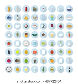 food & drink icon set. vector illustration