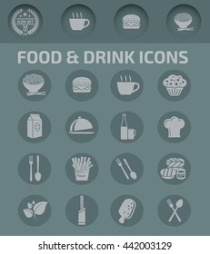 Food and drink icon set,vector