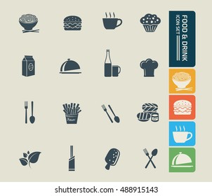 
Food and drink icon set,vector