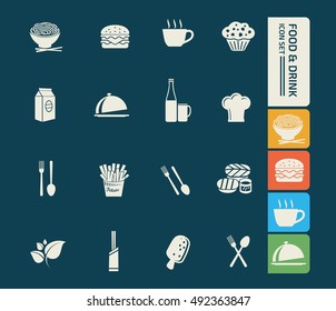 
Food and drink icon set,vector