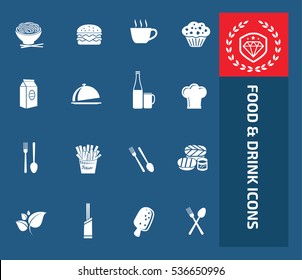 
Food and drink icon set,vector