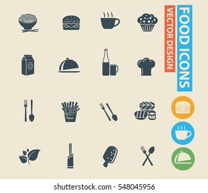 
Food and drink icon set,vector