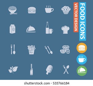 
Food and drink icons design,clean vector