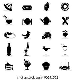 food and drink icons for party, occasion, and others