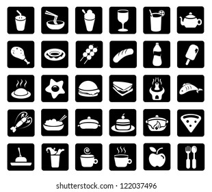 food & drink icons set