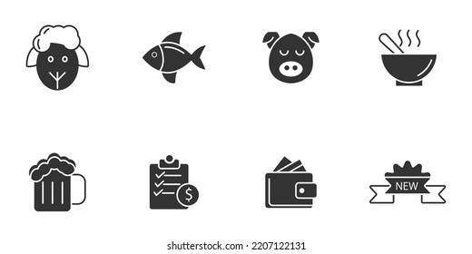 food and drink icons  symbol vector elements for infographic web