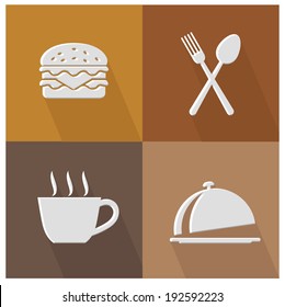Food and drink icons,vector