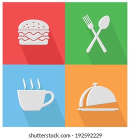 Food and drink icons,vector