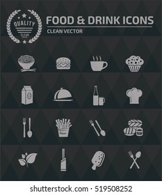 
Food and drink icons,vector