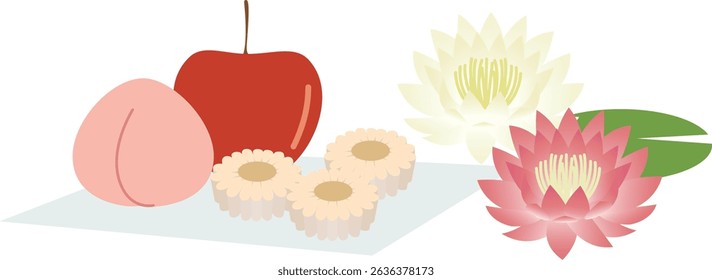 (Food and drink) Illustration of an offering.