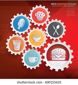 Food and drink info graphic design,clean vector