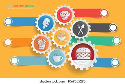 Food and drink info graphic vector