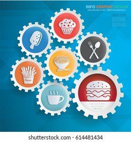 Food and drink info graphics design,clean vector