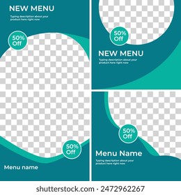 food and drink instagram post template, instagram post template