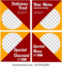 food and drink instagram post template, instagram post template