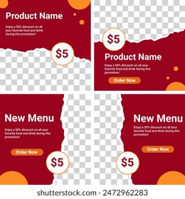 food and drink instagram post template, instagram post template