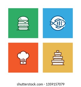 FOOD AND DRINK LINE ICON SET