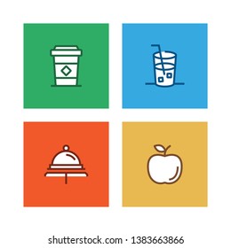 FOOD AND DRINK LINE ICON SET