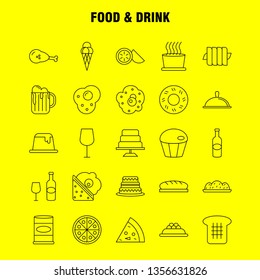 Food And Drink Line Icon for Web, Print and Mobile UX/UI Kit. Such as: Kiwi, Food, Eat, Bakery, Bread, Food, Cake, Media, Pictogram Pack. - Vector