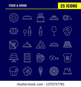 Food And Drink Line Icon for Web, Print and Mobile UX/UI Kit. Such as: Kiwi, Food, Eat, Bakery, Bread, Food, Cake, Media, Pictogram Pack. - Vector