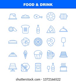 Food And Drink Line Icon for Web, Print and Mobile UX/UI Kit. Such as: Kiwi, Food, Eat, Bakery, Bread, Food, Cake, Media, Pictogram Pack. - Vector