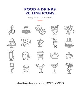 Food and Drink Line Icons