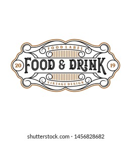 Food and drink logo design for brand label