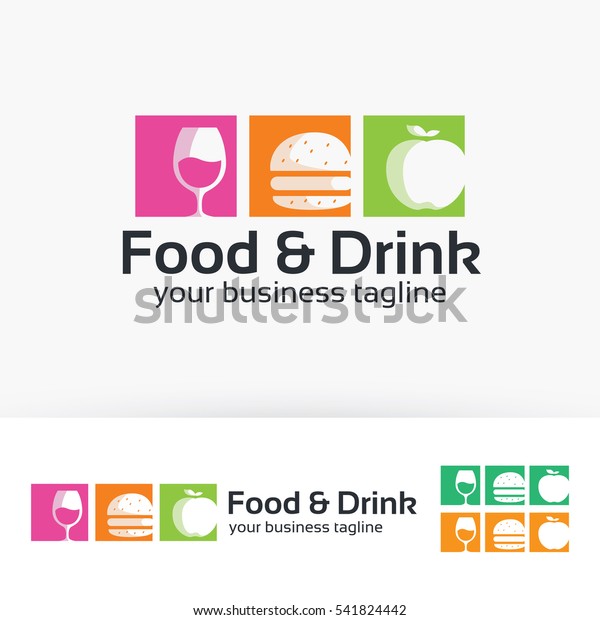 Food Drink Logo Design Restaurant Cafe Stock Vector Royalty Free