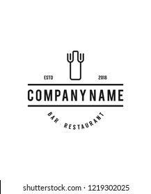 food and drink logo design vector illustration template