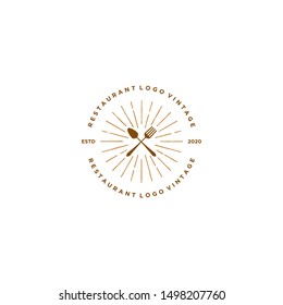 Food drink logo design - vintage style restaurant and cafe bar