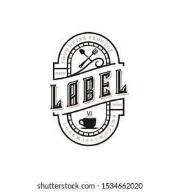 Food drink logo design - vintage style restaurant and cafe bar