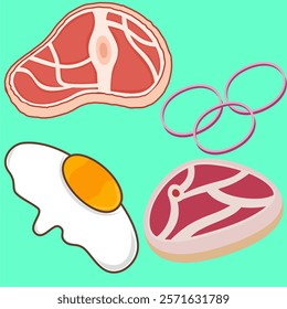 Food and drink  Meal Vector Elements Set
