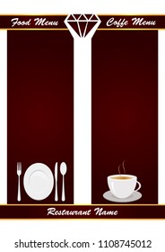 Food and Drink Menu Template,  Red diamond style
