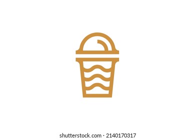 Food and Drink Monoline Logo