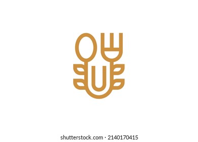 Food and Drink Monoline Logo