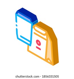 food and drink package icon vector. isometric food and drink package sign. color isolated symbol illustration
