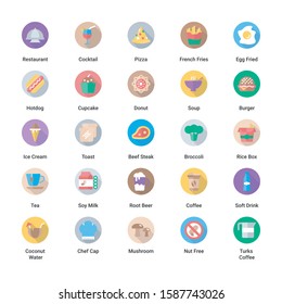 Food & Drink Premium quality, graphic concepts, Flat  Icons for web design, mobile app. Creative vector illustration