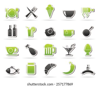 Food, drink and restaurant icons- vector icon set