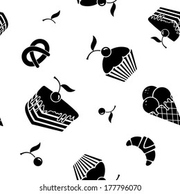 Food and drink seamless pattern