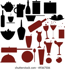 food and drink silhouettes