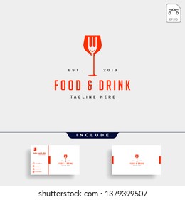 food and drink simple flat logo design vector illustration icon element