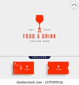 food and drink simple flat logo design vector illustration icon element