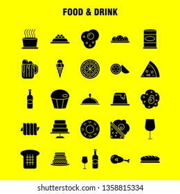 Food And Drink Solid Glyph Icon for Web, Print and Mobile UX/UI Kit. Such as: Kiwi, Food, Eat, Bakery, Bread, Food, Cake, Media, Pictogram Pack. - Vector