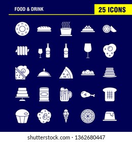 Food And Drink Solid Glyph Icon for Web, Print and Mobile UX/UI Kit. Such as: Kiwi, Food, Eat, Bakery, Bread, Food, Cake, Media, Pictogram Pack. - Vector