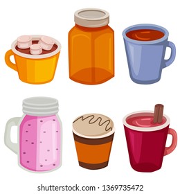 food drink sweet element set template