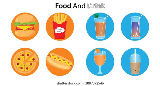food and drink vector collection