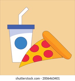 Diseño vectorial de alimentos y bebidas, puede ser utilizado para imágenes prediseñadas o diseños adicionales